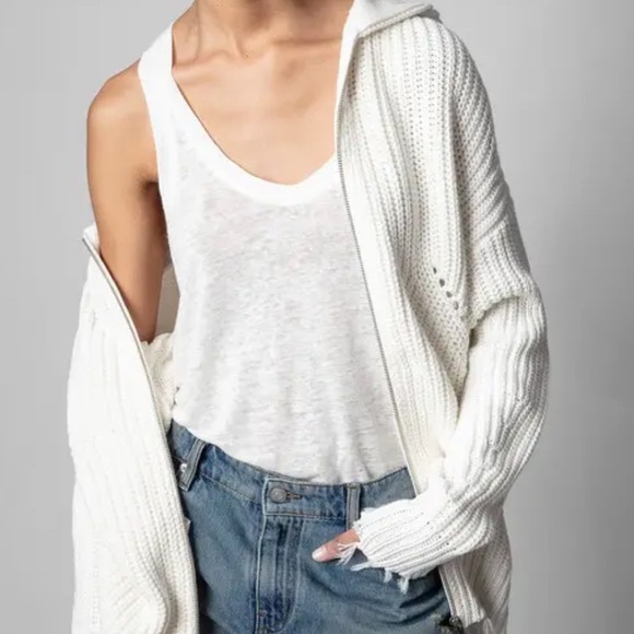 Zadig & Voltaire M/L Anya Cow Blason Cardigan - Picture 2 of 12